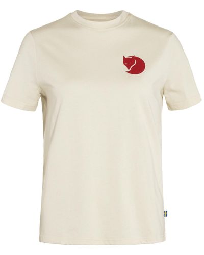 Fjallraven Fox Logo Crewneck Short-sleeve T-shirt - White