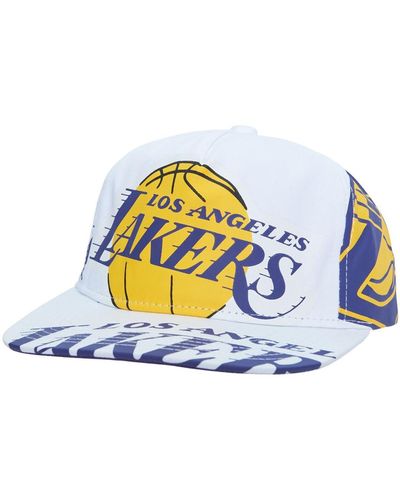 Mitchell & Ness Los Angeles Lakers Hardwood Classics In Your Face Deadstock Snapback Hat - White