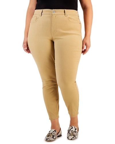 Celebrity Pink Trendy Plus Size High Rise Skinny Jeans - Natural