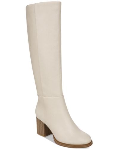 Zodiac Riona Block-heel Riding Boots - White