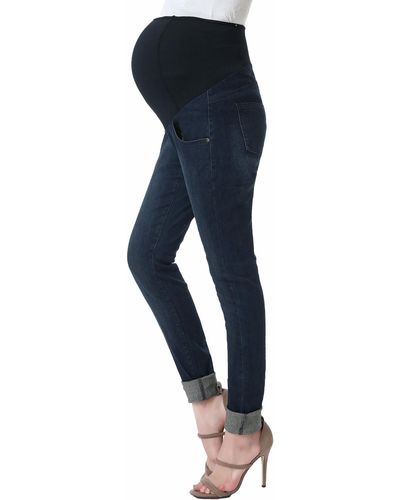 Kimi + Kai Kimi + Kai Maternity Rae Stretch Skinny Leg Denim Jeans - Blue