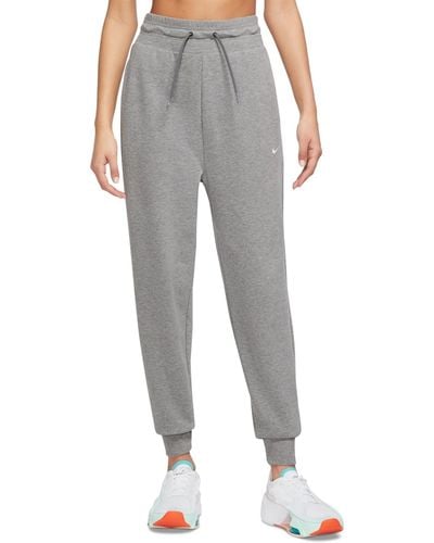 Nike Dri-fit One French Terry High-waisted 7/8 sweatpants - Gray