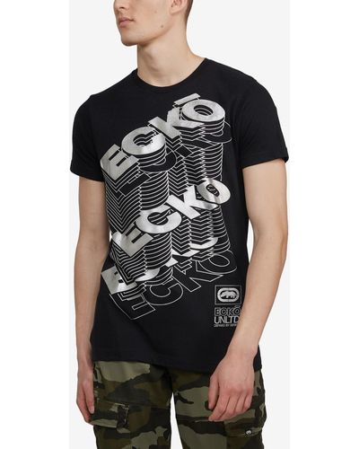 Ecko' Unltd Sitting On Stacks Graphic T-shirt - Black
