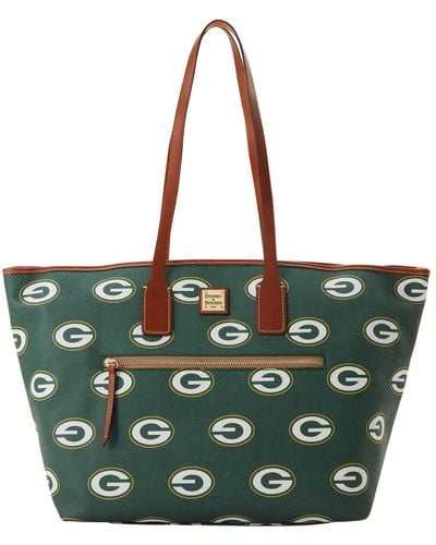 Dooney & Bourke Bay Packers Sporty Monogram Large Zip Tote Bag - Green