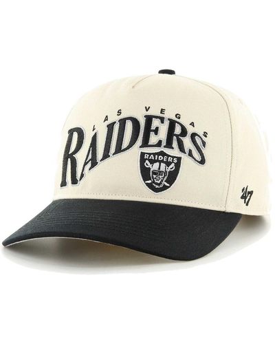 '47 Khaki, Black Las Vegas Raiders Wave Hitch Adjustable Hat - White
