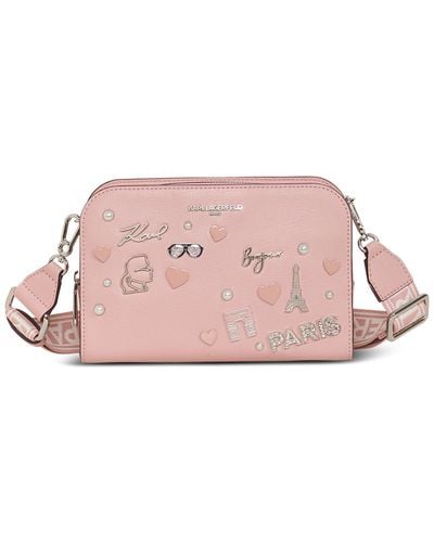Karl Lagerfeld Maybelle Small Crossbody - Pink