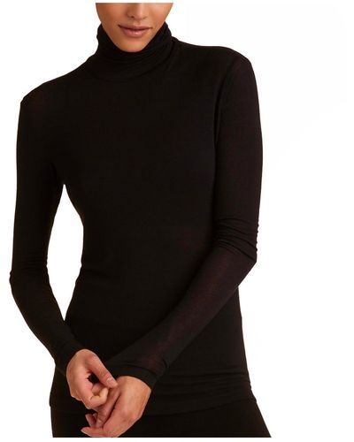 Alala Regular Size Washable Cashmere Turtleneck Long Sleeve T-shirt - Black