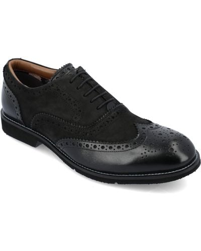 Thomas & Vine Covington Tru Comfort Foam Wingtip Oxford Dress Shoes - Black