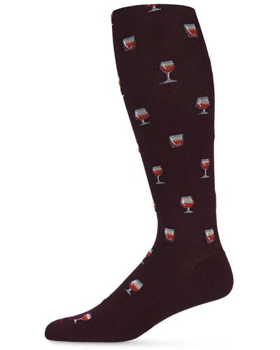 Memoi Brandy Compression Socks - Red