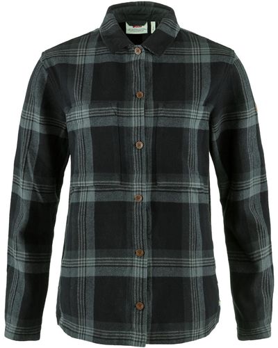 Fjallraven Singi Cotton Flannel Overshirt - Black