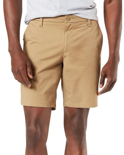 Dockers Ultimate Supreme Flex Stretch Solid 9" Shorts - Natural