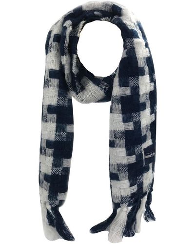 FOCO Seattle Seahawks Checkered Woven Blanket Scarf - Blue