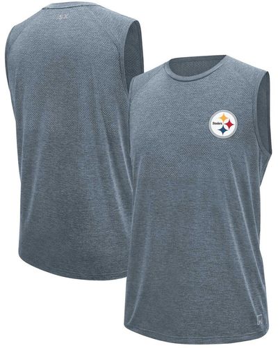 MSX by Michael Strahan Pittsburgh Steelers Warm Up Sleeveless T-shirt - Blue