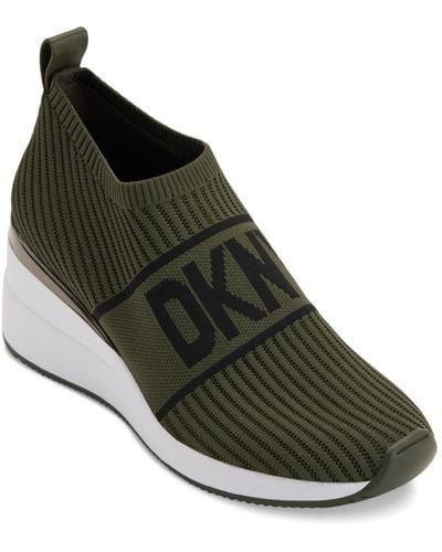 DKNY Phebe Slip-on Wedge Sneakers - Green