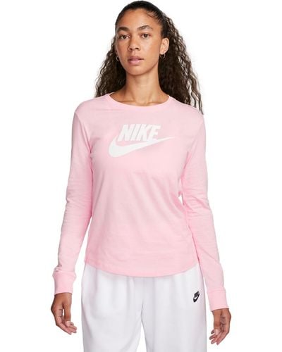 Nike Sportswear Essentials Long-sleeve Logo T-shirt - Pink