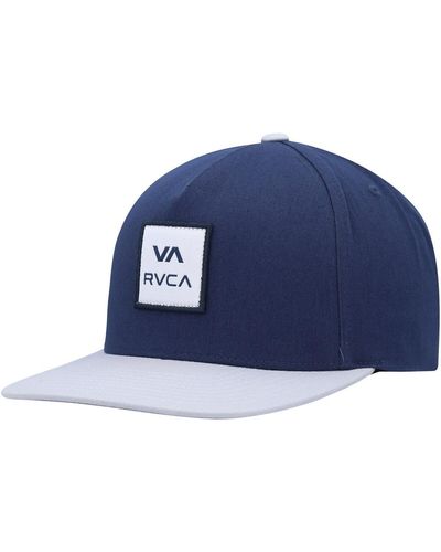 RVCA Square Snapback Hat - Blue