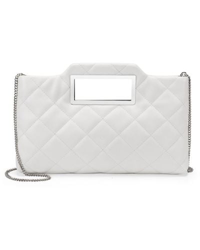 INC International Concepts Juditth Handle Quilted Clutch, Created For Macy's - Gray