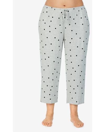 Ellen Tracy Plus Size Yours To Love Capri Pajama Pants - Gray