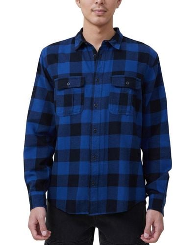 Cotton On Greenpoint Long Sleeve Shirt - Blue
