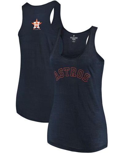 Soft As A Grape Houston Astros Plus Size Swing For The Fences Racerback Tank Top - Blue