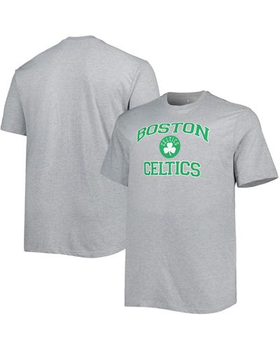 Profile Boston Celtics Big And Tall Heart And Soul T-shirt - Gray