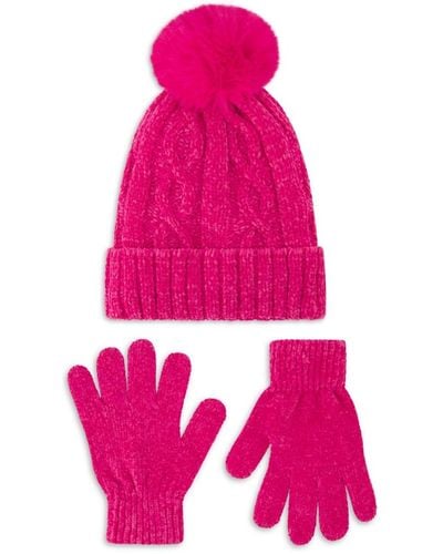 Laundry by Shelli Segal Chenille Cable Beanie - Pink