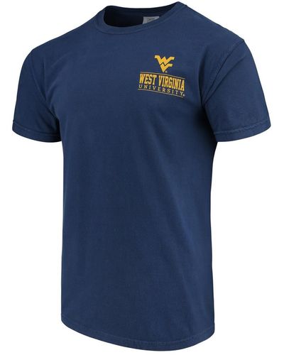 Image One West Virginia Mountaineers Comfort Colors Campus Icon T-shirt - Blue