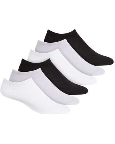 Hue 6 Pack Super-soft Liner Socks - Black