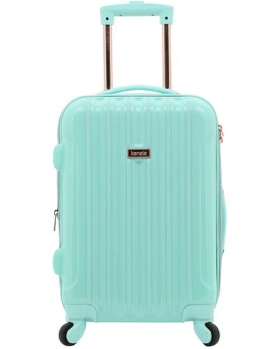 Kensie 20" Expandable Rolling Carry-on luggage - Blue