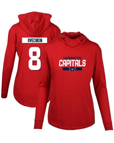 Levelwear Alexander Ovechkin Washington Capitals Vivid Player Name And Number Pullover Hoodie - Red