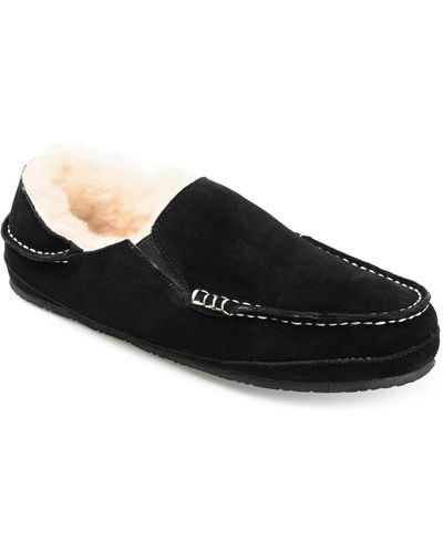 Territory Solace Fold-down Heel Moccasin Slippers - Black