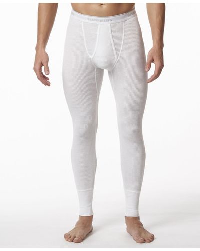 Stanfield's Waffle Knit Thermal Long Johns - White