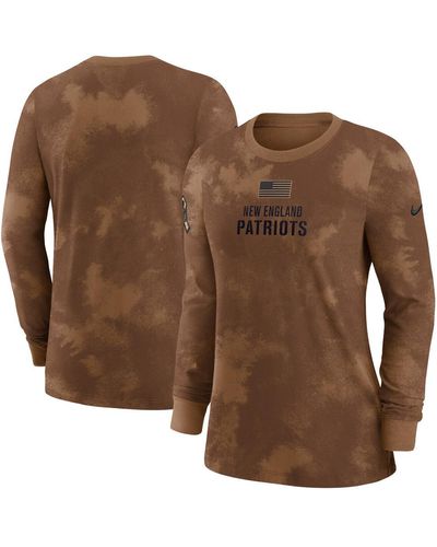 Nike New England Patriots 2023 Salute To Service Long Sleeve T-shirt - Brown