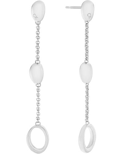 Calvin Klein Drop Earrings - White