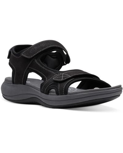 Clarks Cloudsteppers Mira Bay Strappy Sport Sandals - Black