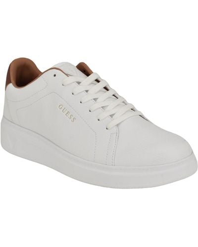 Guess Caldy Lace Up Casual Fashion Sneakers - White