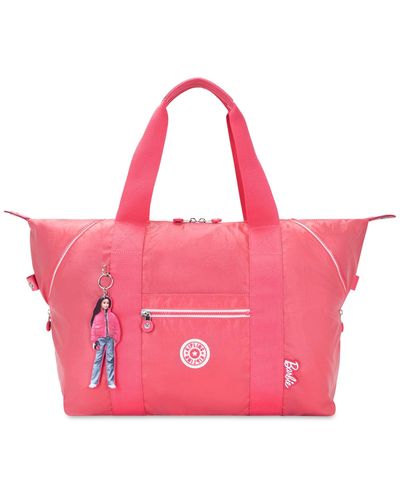 Kipling Barbie Art M Extra Large Nylon Tote Bag - Pink