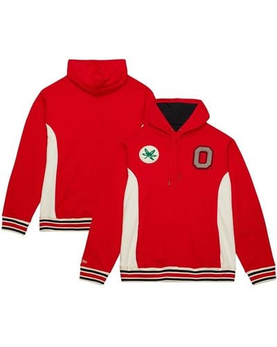 Mitchell & Ness Ohio State Buckeyes Team Legacy French Terry Pullover Hoodie - Red