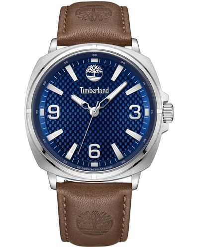 Timberland Bailard Genuine Leather Strap Watch - Blue