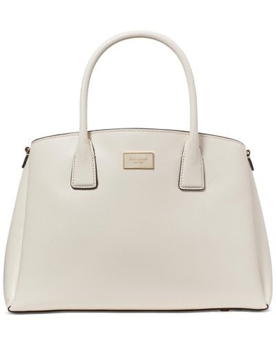 Kate Spade Serena Small Saffiano Leather Satchel - Natural