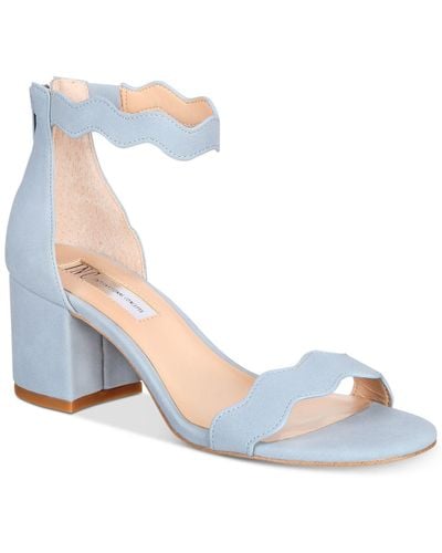 INC International Concepts Hadwin Scallop Block-heel Sandals - Blue