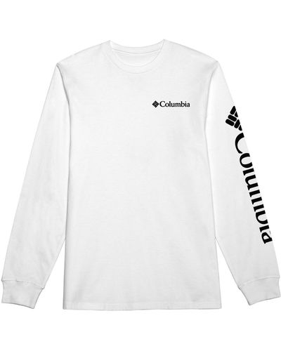 Columbia Fundamentals Graphic Long Sleeve T-shirt - White
