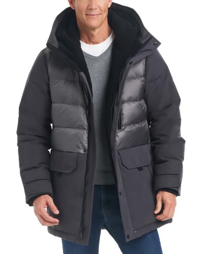 Vince Camuto Quilted Hooded Puffer Parka - Black