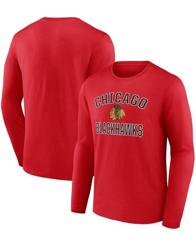 Chicago Blackhawks Fanatics Branded Team Primary Logo T-Shirt - Red