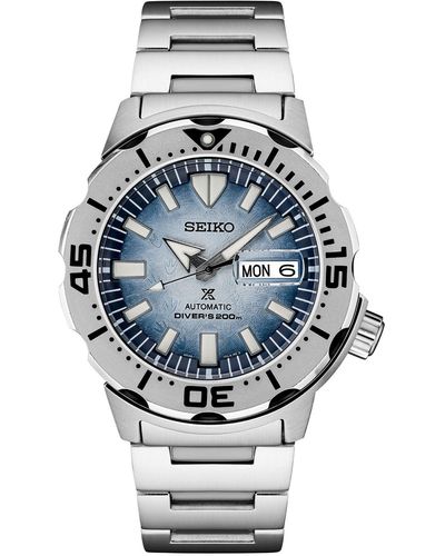 Seiko Automatic Prospex Special Edition Stainless Steel Bracelet Watch 42mm - Blue