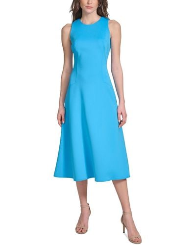 Calvin Klein A-line Midi Dress - Blue