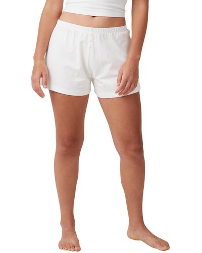 Cotton On Peached Jersey Shorts - White