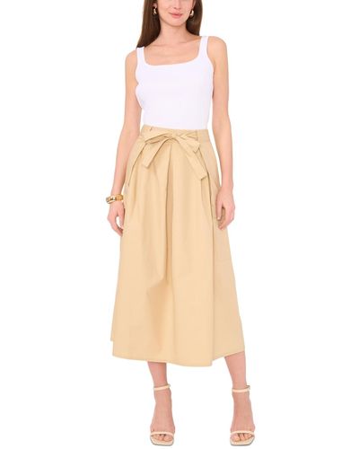 Vince Camuto Cotton A-line Midi Cargo Skirt - Natural