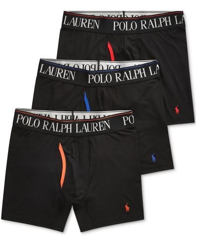Polo Ralph Lauren 3-pack. 4-d Flex Cool Microfiber Boxer Briefs - Black