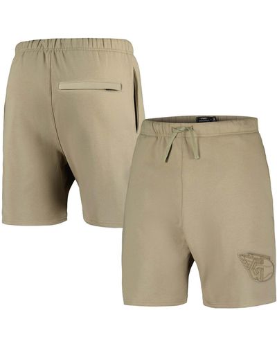 Pro Standard Cleveland Guardians Neutral Fleece Shorts - Green